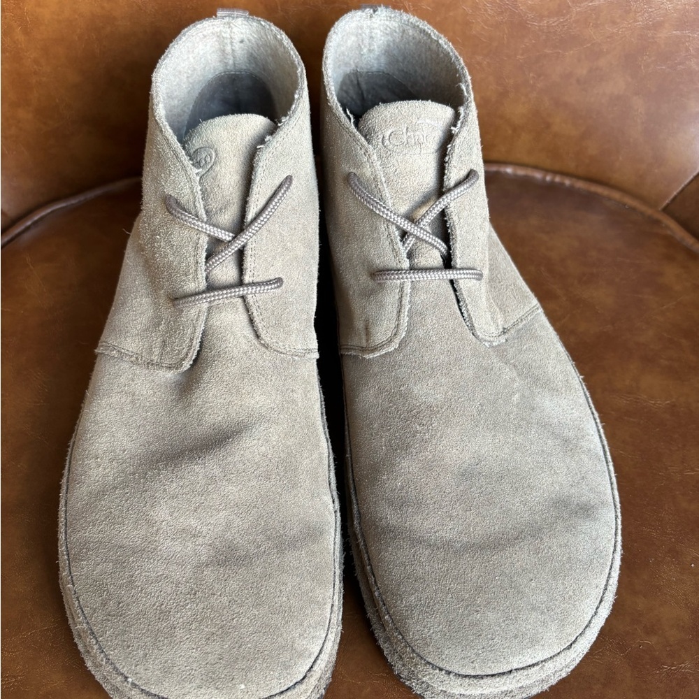 Chaco Men’s suede Chukka boots size 13 Taupe leather lined comfort Luvseat sole - Picture 3 of 8